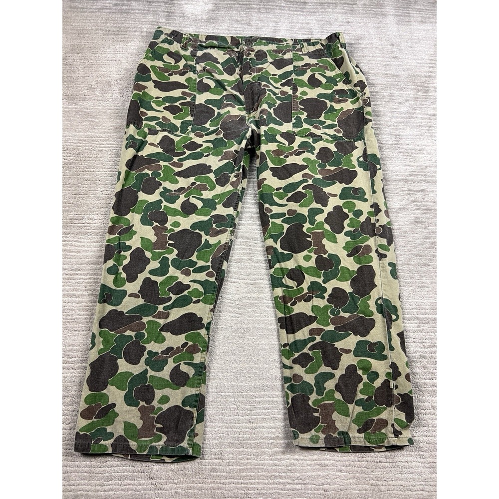 Vintage Ranger Pants Mens XXL Frog Skin Camo 70s Hunting USA Distressed
